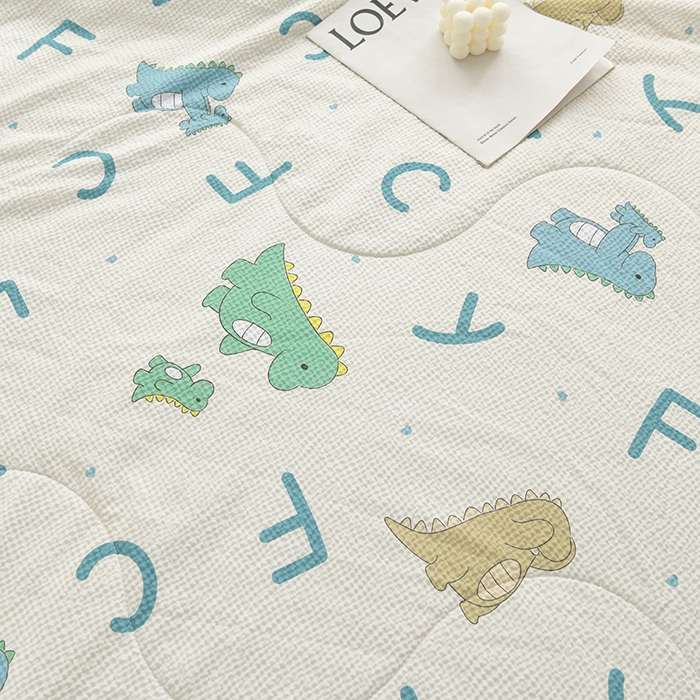 91家纺网 家纺一手货源 找家纺 圣楚家纺 2024新款清柔泡泡纱夏被 甜馨宝贝