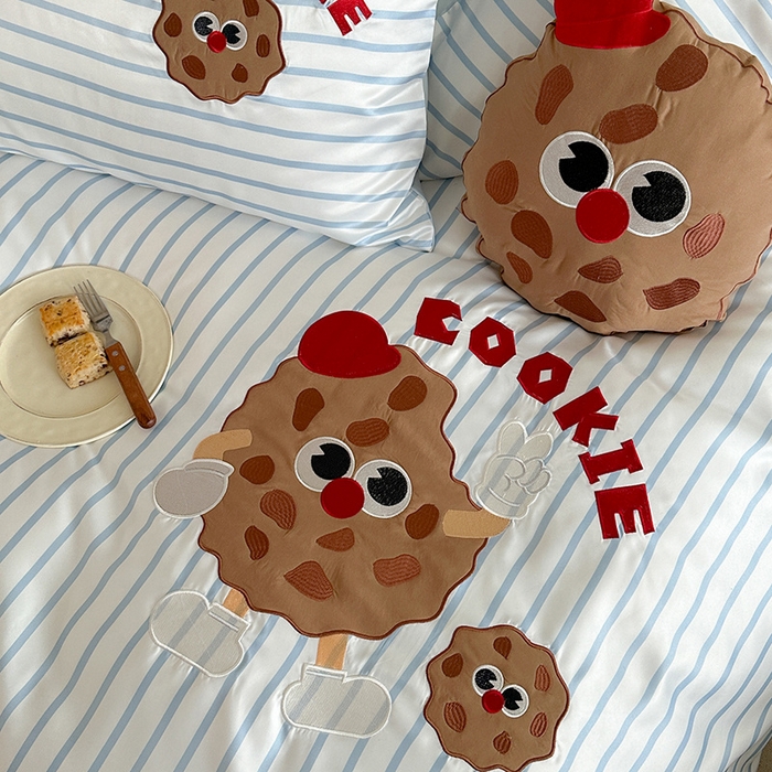 91家纺网 家纺一手货源 找家纺 （总）优悦2024新款冰丝卡通贴布绣四件套