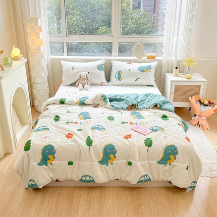 91家纺网 家纺一手货源 找家纺 （总）慕尚家纺2025新款双层纱水洗夏被子被芯