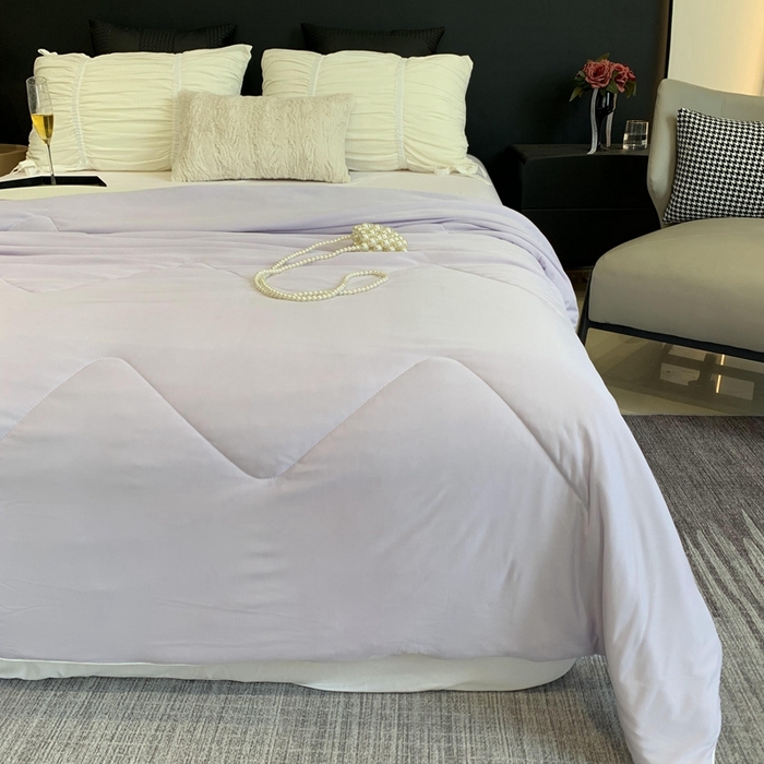 91家纺网 家纺一手货源 找家纺 莱豫家纺 2024新款小冰皮夏凉被锦纶氨纶面料空调夏被 多肉葡萄