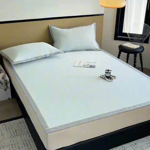 91家纺网 家纺一手货源 找家纺 （总）倾慕 2024新款提花凉感凉席