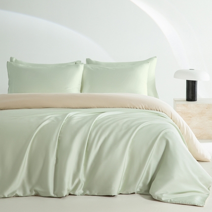 91家纺网 家纺一手货源 找家纺 （总）云栖家居 202460支A类兰精天丝系列拼色四件套（风格二）