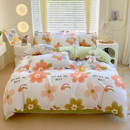 91家纺网 家纺一手货源 找家纺 （总）金丝兔 2025新款植物羊绒加厚磨毛印花四件套直播热款全年供货量大可送