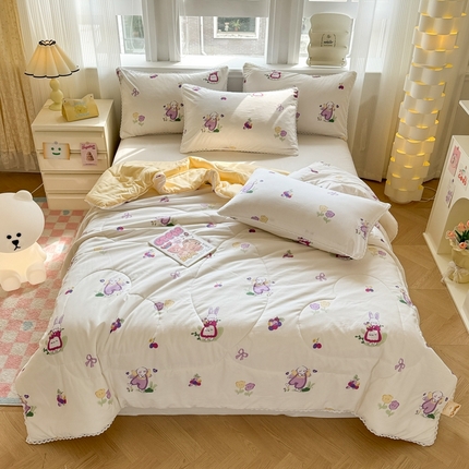 91家纺网 家纺一手货源 找家纺 （总）慕尚家纺2025新款双层纱水洗夏被子被芯