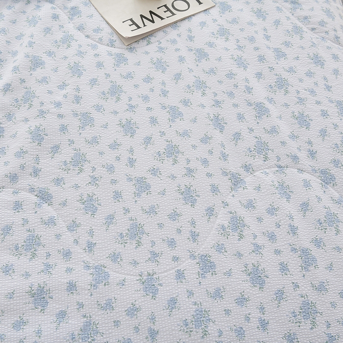 91家纺网 家纺一手货源 找家纺 圣楚家纺 2024新款清柔泡泡纱夏被 蓝色海洋