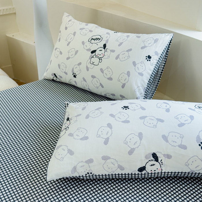 91家纺网 家纺一手货源 找家纺 感遇 2024新款全棉印花四件套 皮皮狗