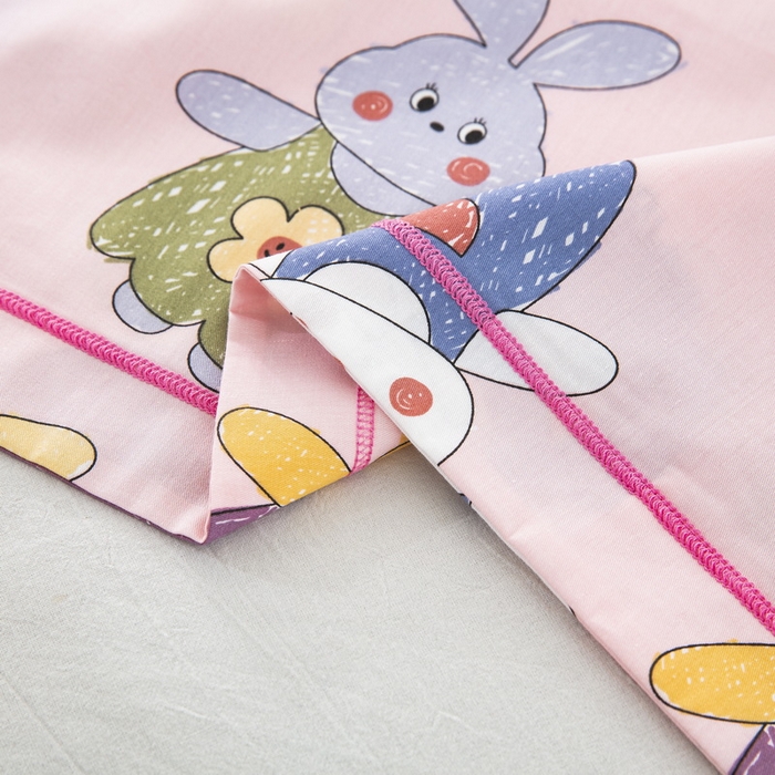 91家纺网 家纺一手货源 找家纺 乐秀家纺 2026新款卡通全棉枕套儿童幼儿园枕头兔宝宝