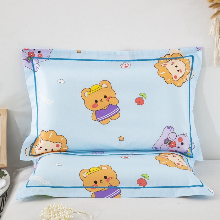 91家纺网 家纺一手货源 找家纺 乐秀家纺 2026新款卡通全棉枕套儿童幼儿园枕头卡通宝贝