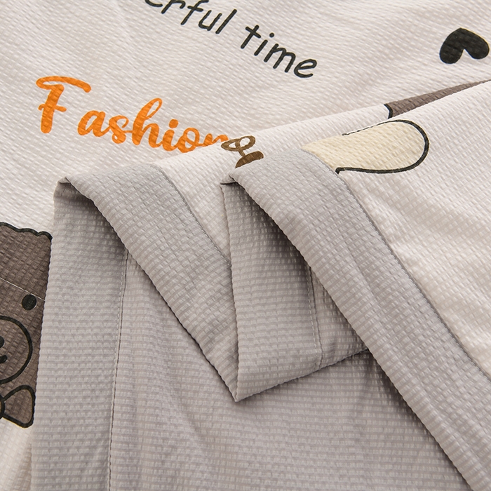 91家纺网 家纺一手货源 找家纺 圣楚家纺 2024新款清柔泡泡纱夏被 快乐每天