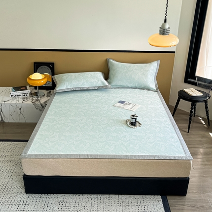 倾慕 2024新款提花凉感凉席 床席款叶之恋-绿