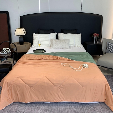 91家纺网 家纺一手货源 找家纺 （总）莱豫家纺 2024新款小冰皮夏凉被锦纶氨纶面料空调夏被