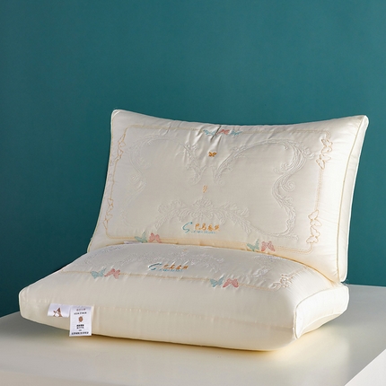 91家纺网 家纺一手货源 找家纺 （总）梦叶草 2024新款100支全棉贡缎巴马蚕丝枕芯