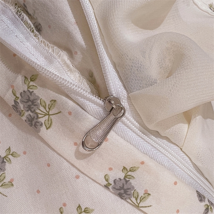 91家纺网 家纺一手货源 找家纺 恒爱家纺 2024新款梦幻情缘全棉公主风四件套 泰然自若