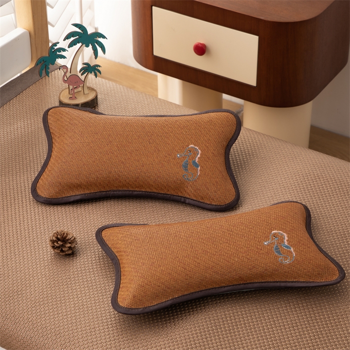 91家纺网 家纺一手货源 找家纺 织布人 2024新款荞麦枕夏季冰藤婴儿枕小孩儿童枕头学生幼儿园午睡枕 凉藤儿童枕-海马 【高粱壳填充】20*35cm//只