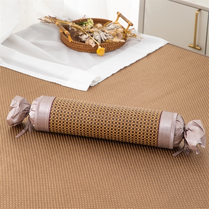 91家纺网 家纺一手货源 找家纺 （总）织布人 2024新款颈椎枕冰藤麻将枕磁石圆柱枕午睡枕反弓矫正颈椎圆柱枕头