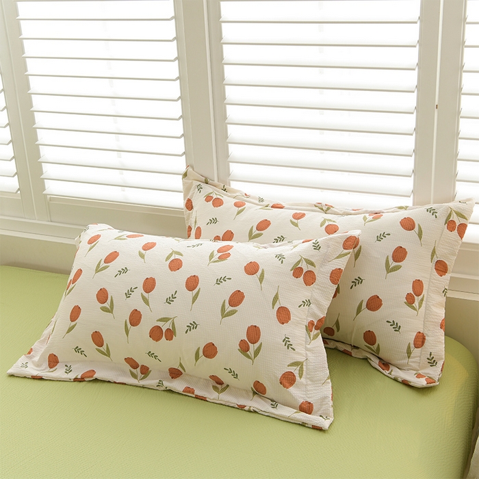 91家纺网 家纺一手货源 找家纺 圣楚家纺 2024新款清柔泡泡纱夏被 迷人花香