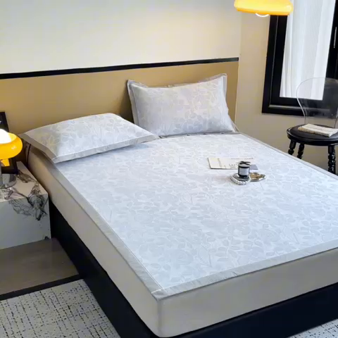 91家纺网 家纺一手货源 找家纺 （总）倾慕 2024新款提花凉感凉席