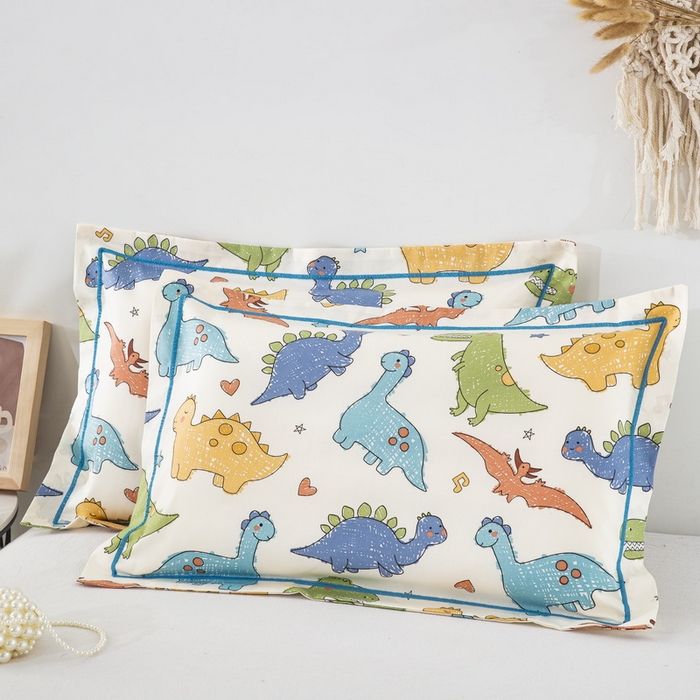 91家纺网 家纺一手货源 找家纺 乐秀家纺 2026新款卡通全棉枕套儿童幼儿园枕头侏罗纪