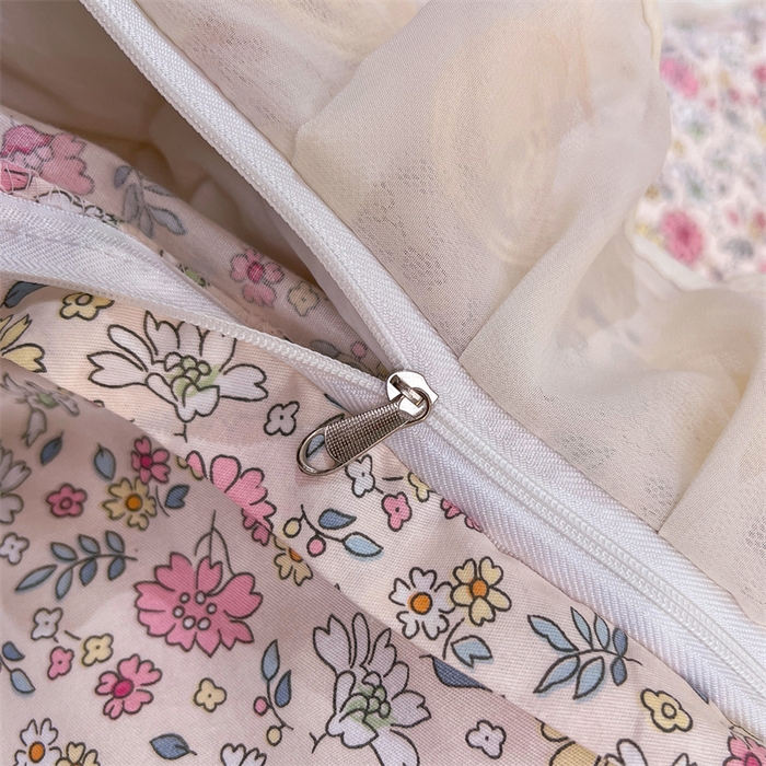 91家纺网 家纺一手货源 找家纺 恒爱家纺 2024新款梦幻情缘全棉公主风四件套 春花秋月