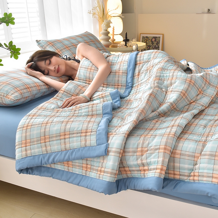 91家纺网 家纺一手货源 找家纺 圣楚家纺  2024新款透气舒爽凉感丝夏被夏凉被空调被 印象空间