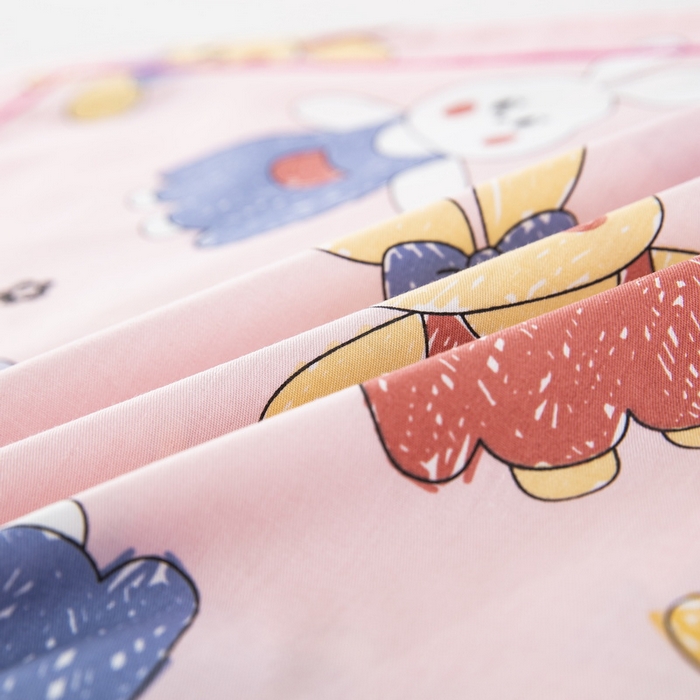 91家纺网 家纺一手货源 找家纺 乐秀家纺 2026新款卡通全棉枕套儿童幼儿园枕头兔宝宝