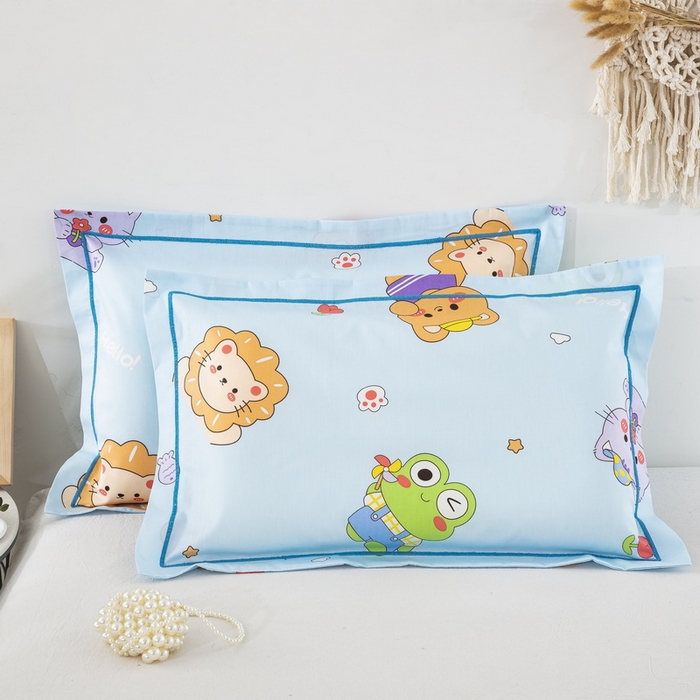 91家纺网 家纺一手货源 找家纺 乐秀家纺 2026新款卡通全棉枕套儿童幼儿园枕头卡通宝贝