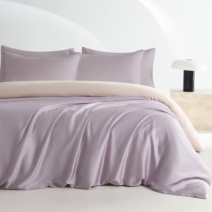 91家纺网 家纺一手货源 找家纺 （总）云栖家居 202460支A类兰精天丝系列拼色四件套（风格二）