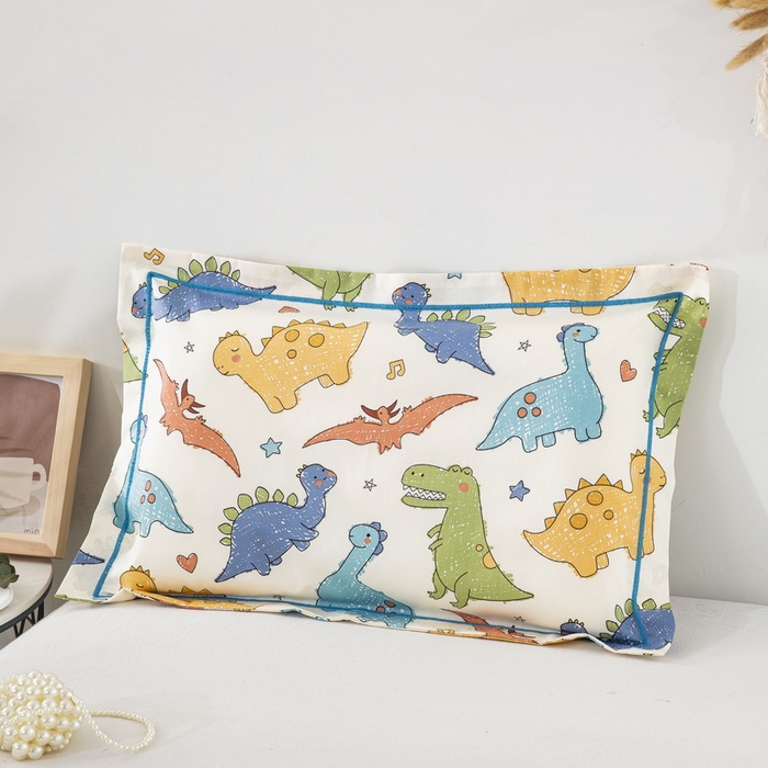 91家纺网 家纺一手货源 找家纺 乐秀家纺 2026新款卡通全棉枕套儿童幼儿园枕头侏罗纪