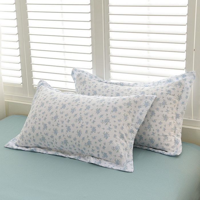 91家纺网 家纺一手货源 找家纺 圣楚家纺 2024新款清柔泡泡纱夏被 蓝色海洋