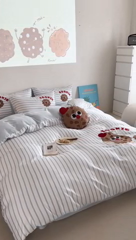 91家纺网 家纺一手货源 找家纺 （总）优悦2024新款冰丝卡通贴布绣四件套