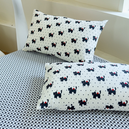 感遇 2024新款全棉印花四件套 苹果猫