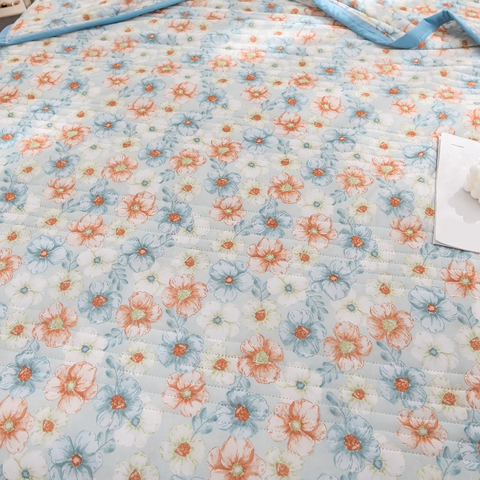 91家纺网 家纺一手货源 找家纺 圣楚家纺  2024新款透气舒爽凉感丝夏被夏凉被空调被 缤纷盛夏