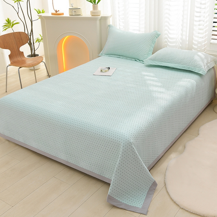 91家纺网 家纺一手货源 找家纺 圣楚家纺 2024新款A类泡泡棉夹棉床盖静谧夜曲