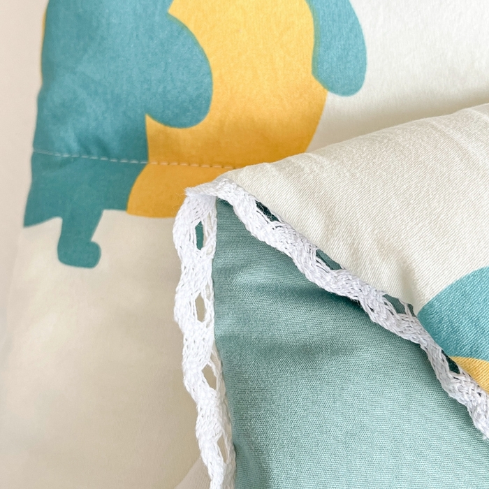 91家纺网 家纺一手货源 找家纺 慕尚家纺2025新款双层纱水洗夏被子被芯 萌萌恐龙