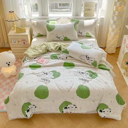 91家纺网 家纺一手货源 找家纺 （总）慕尚家纺2025新款双层纱水洗夏被子被芯