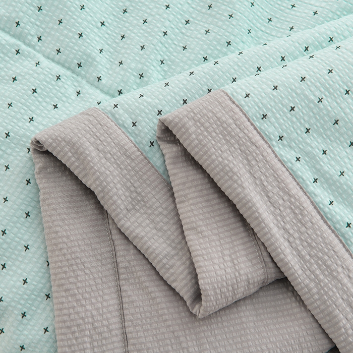 91家纺网 家纺一手货源 找家纺 圣楚家纺 2024新款清柔泡泡纱夏被 静谧夜曲