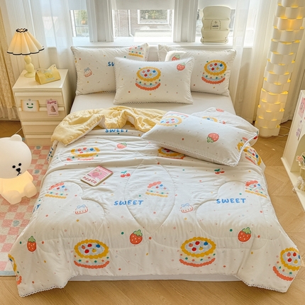 91家纺网 家纺一手货源 找家纺 （总）慕尚家纺2025新款双层纱水洗夏被子被芯