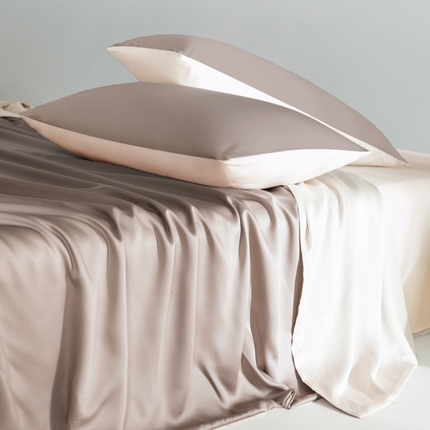 云栖家居 202460支A类兰精天丝系列单品被套（风格二） 素雅灰&香槟