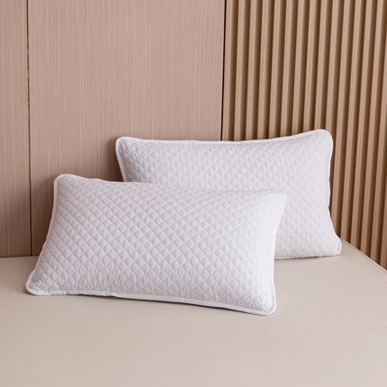 梵羽枕芯 2024新款全棉枕芯隔离套 化纤隔脏枕套白色