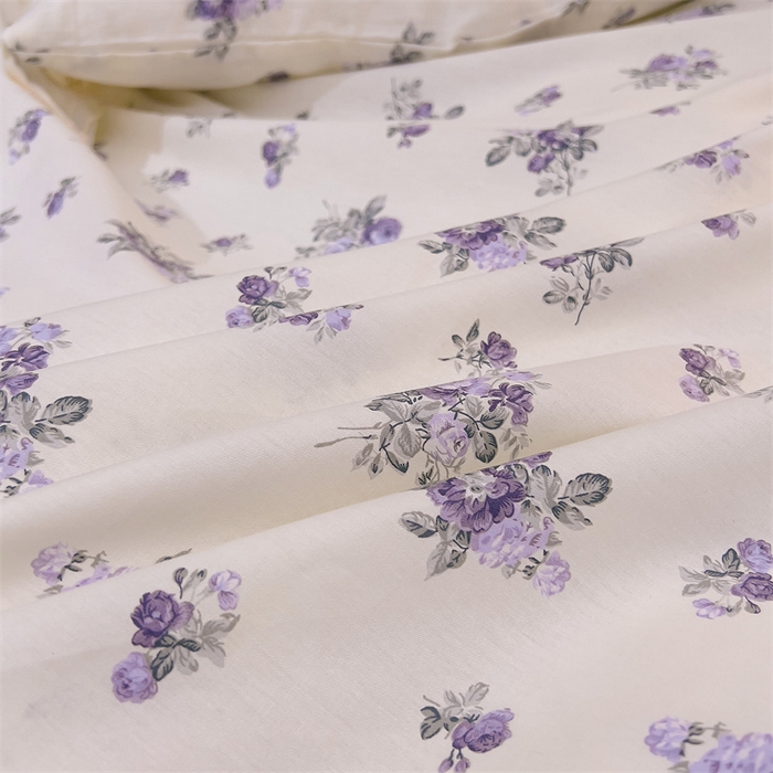 91家纺网 家纺一手货源 找家纺 恒爱家纺 2024新款梦幻情缘全棉公主风四件套 小苍兰