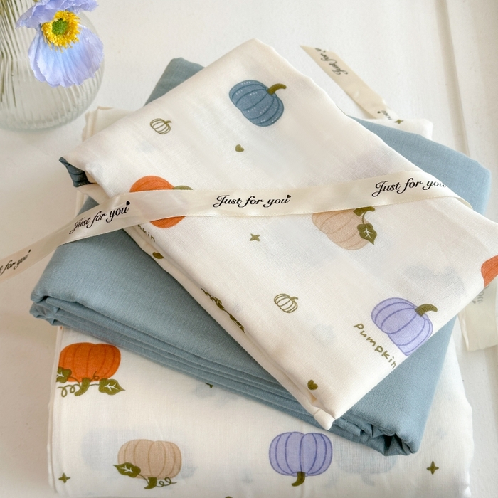 91家纺网 家纺一手货源 找家纺 （总）曼之夏 2024新款全棉印花双层纱四件套