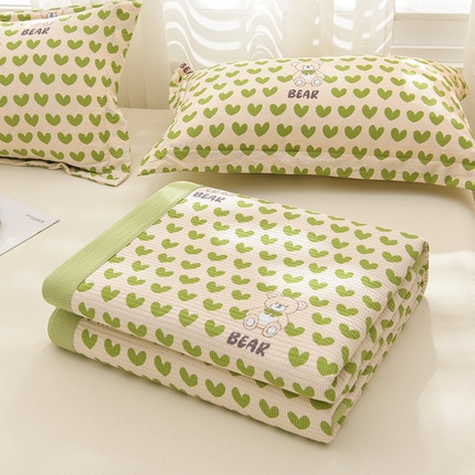 圣楚家纺  2024新款A类泡泡棉夹棉床盖幸福暗号