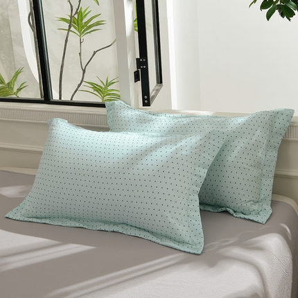 91家纺网 家纺一手货源 找家纺 圣楚家纺 2024新款泡泡纱枕套 静谧夜曲