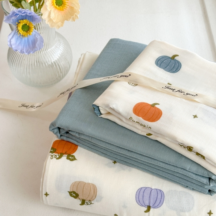 91家纺网 家纺一手货源 找家纺 （总）曼之夏 2024新款全棉印花双层纱四件套