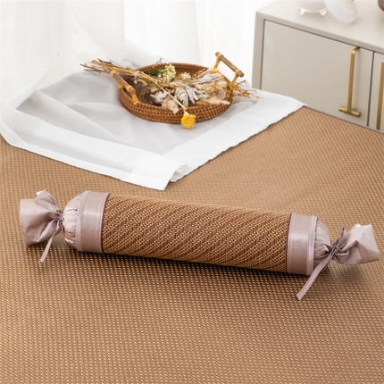 91家纺网 家纺一手货源 找家纺 （总）织布人 2024新款颈椎枕冰藤麻将枕磁石圆柱枕午睡枕反弓矫正颈椎圆柱枕头