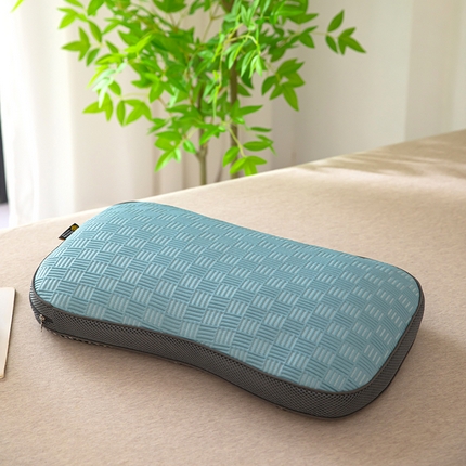 91家纺网 家纺一手货源 找家纺 枕之坊 2025新款凉感纤维荞麦枕枕头枕芯 凉感荞麦蓝色 30*50cm/只