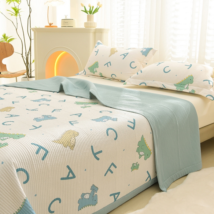 91家纺网 家纺一手货源 找家纺 圣楚家纺 2024新款A类泡泡棉夹棉床盖