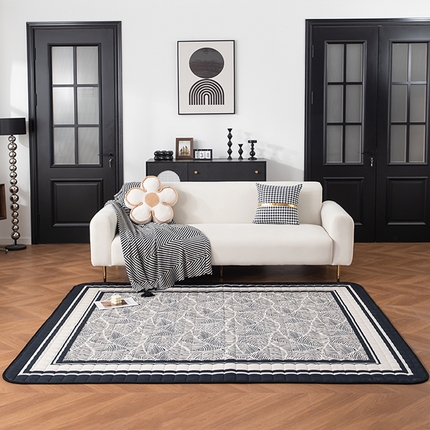 迦娜 2024新款高级感复古乳胶客厅卧室现代轻奢沙发地垫耐脏防滑地毯 维多利亚