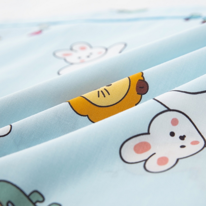 91家纺网 家纺一手货源 找家纺 乐秀家纺 2026新款卡通全棉枕套儿童幼儿园枕头动物王国