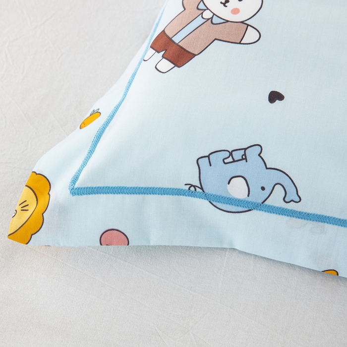 91家纺网 家纺一手货源 找家纺 乐秀家纺 2026新款卡通全棉枕套儿童幼儿园枕头动物王国